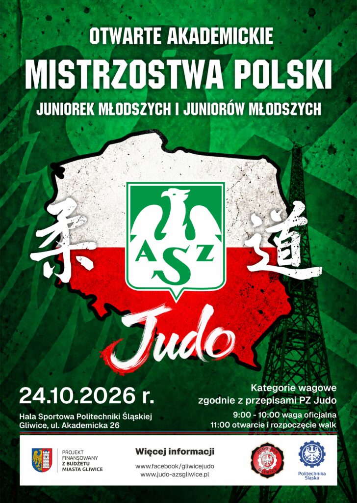 Komunikat organizacyjny Otwarte Akademickie Mistrzostwa Polski Juniorek Młodszych i Juniorów Młodszych w Judo
